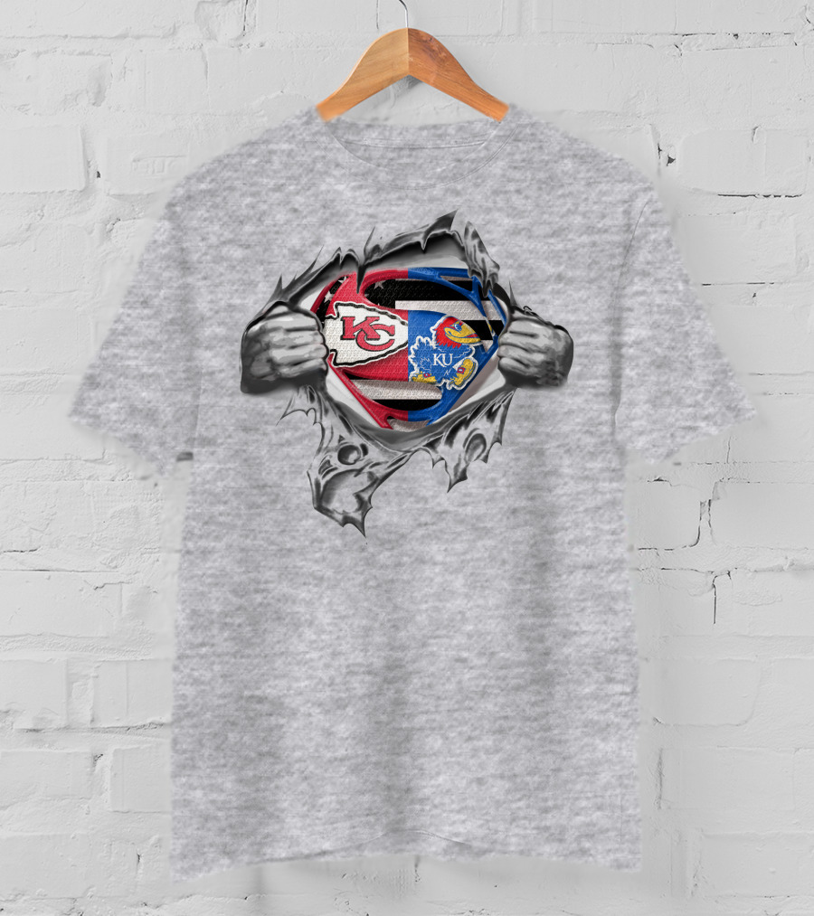 Kansas City Chiefs Kansas Jayhawks Superhero T-Shirt