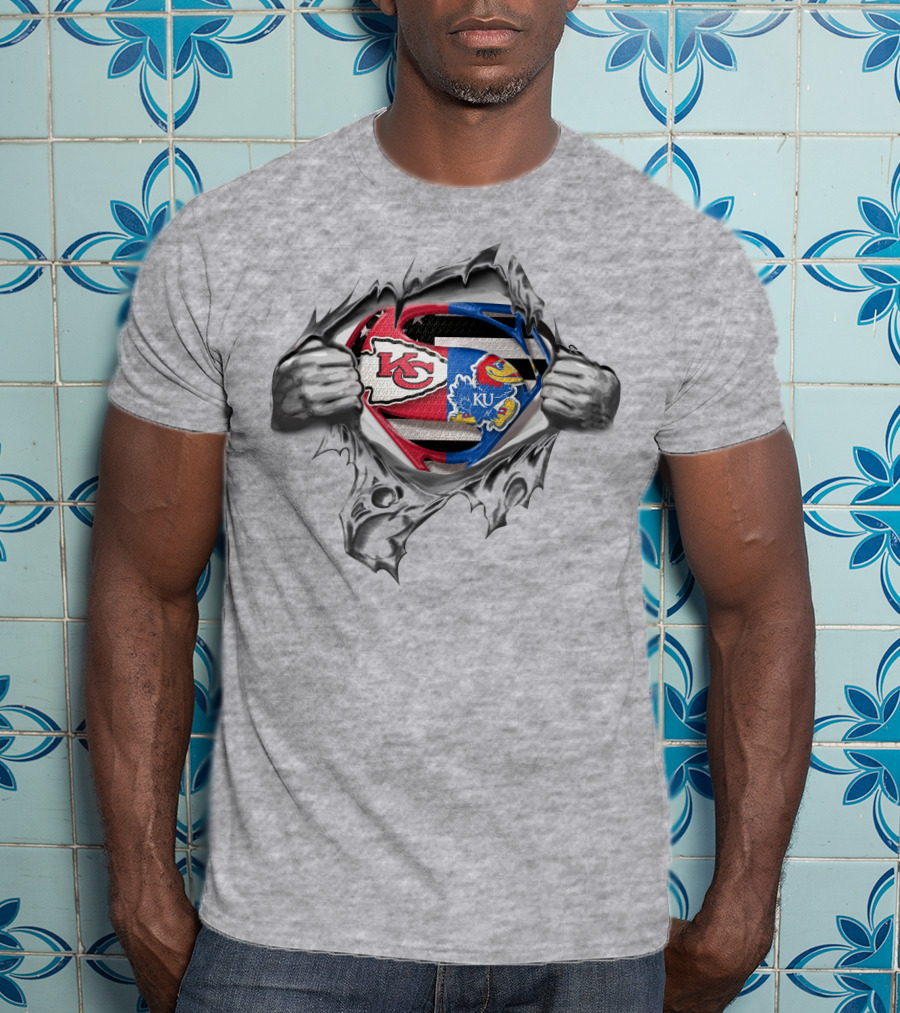 Kansas City Chiefs Kansas Jayhawks Superhero T-Shirt
