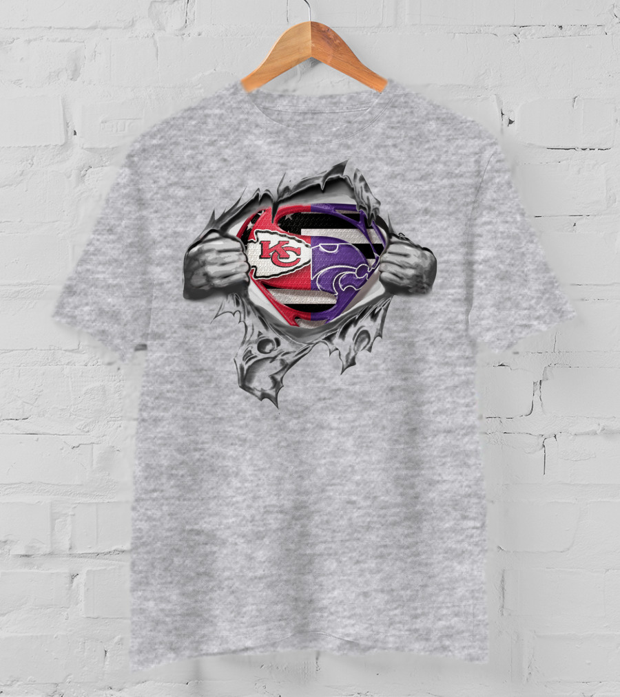Chiefs Wildcats Superman Logo Mashup T-Shirt