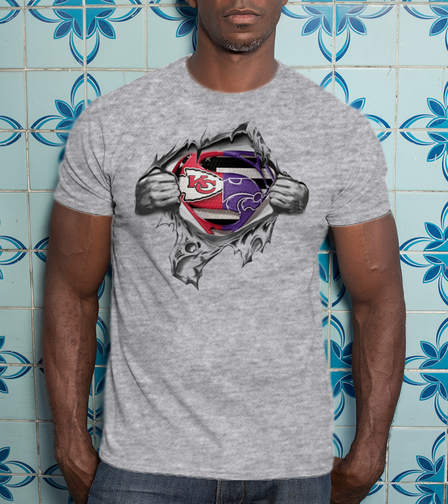 Chiefs Wildcats Superman Logo Mashup T-Shirt