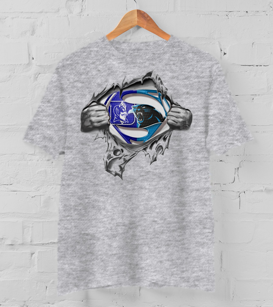 Panthers Devils Superman Logo Mashup T-Shirt