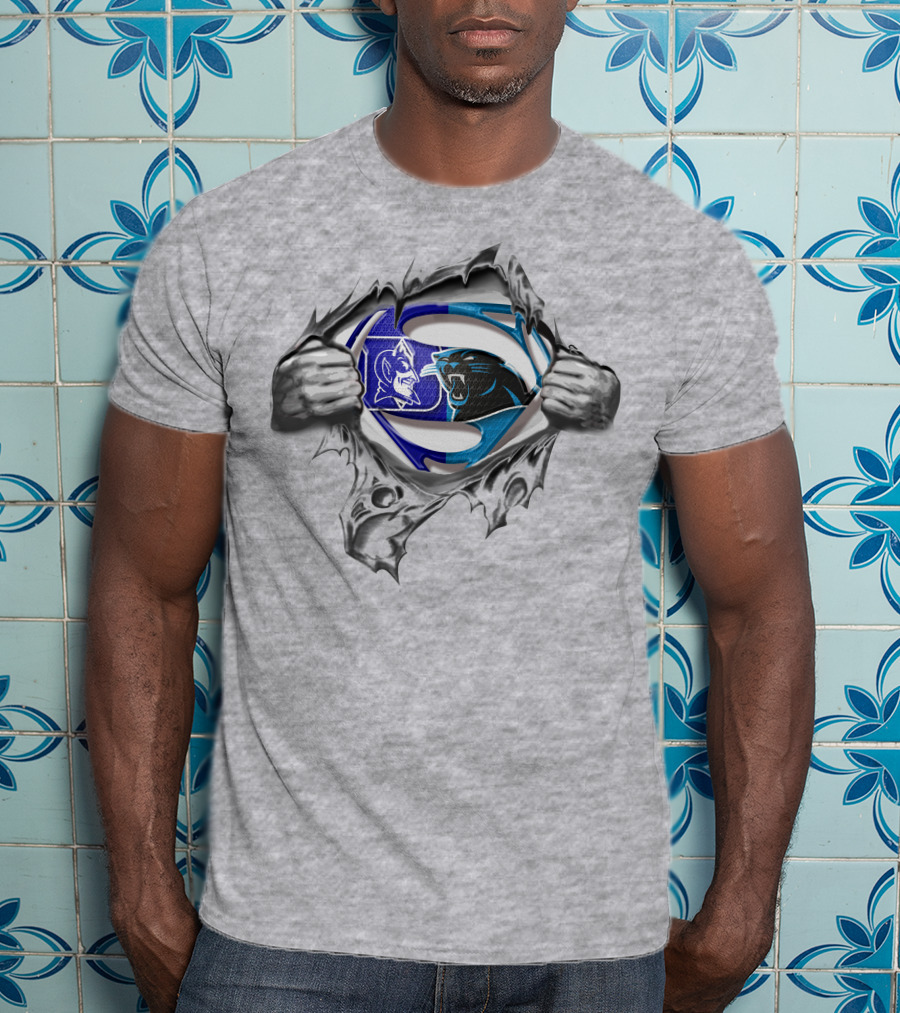 Panthers Devils Superman Logo Mashup T-Shirt
