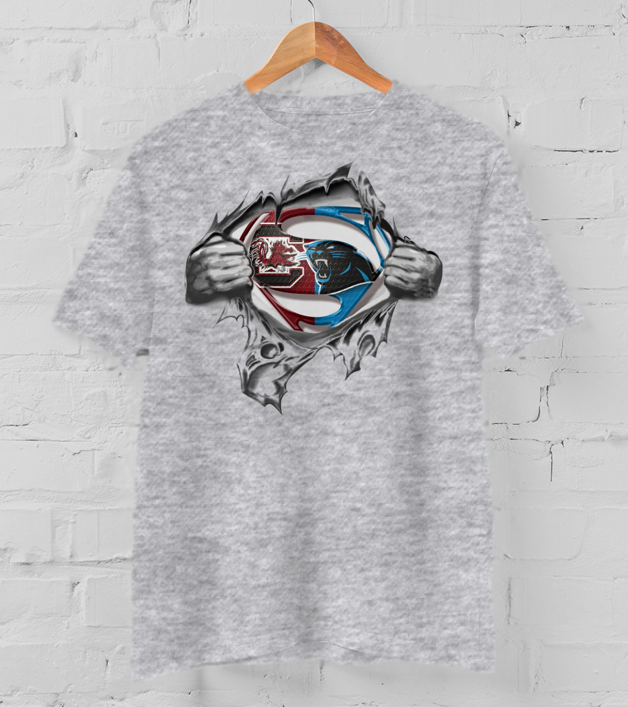 Panthers Gamecocks Superman T-Shirt