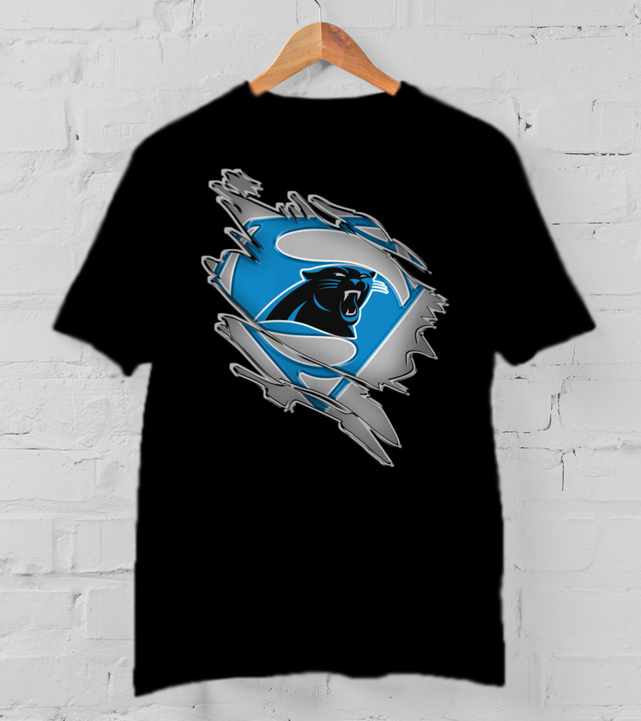 Panthers Superman Logo Crossover Rebellion Emblem T-Shirt