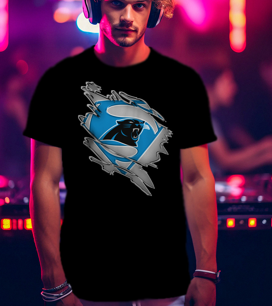 Panthers Superman Logo Crossover Rebellion Emblem T-Shirt