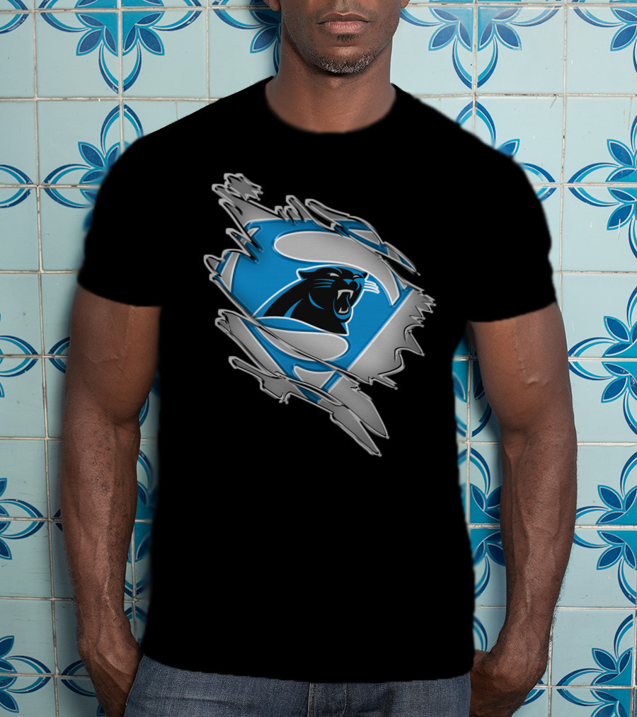 Panthers Superman Logo Crossover Rebellion Emblem T-Shirt