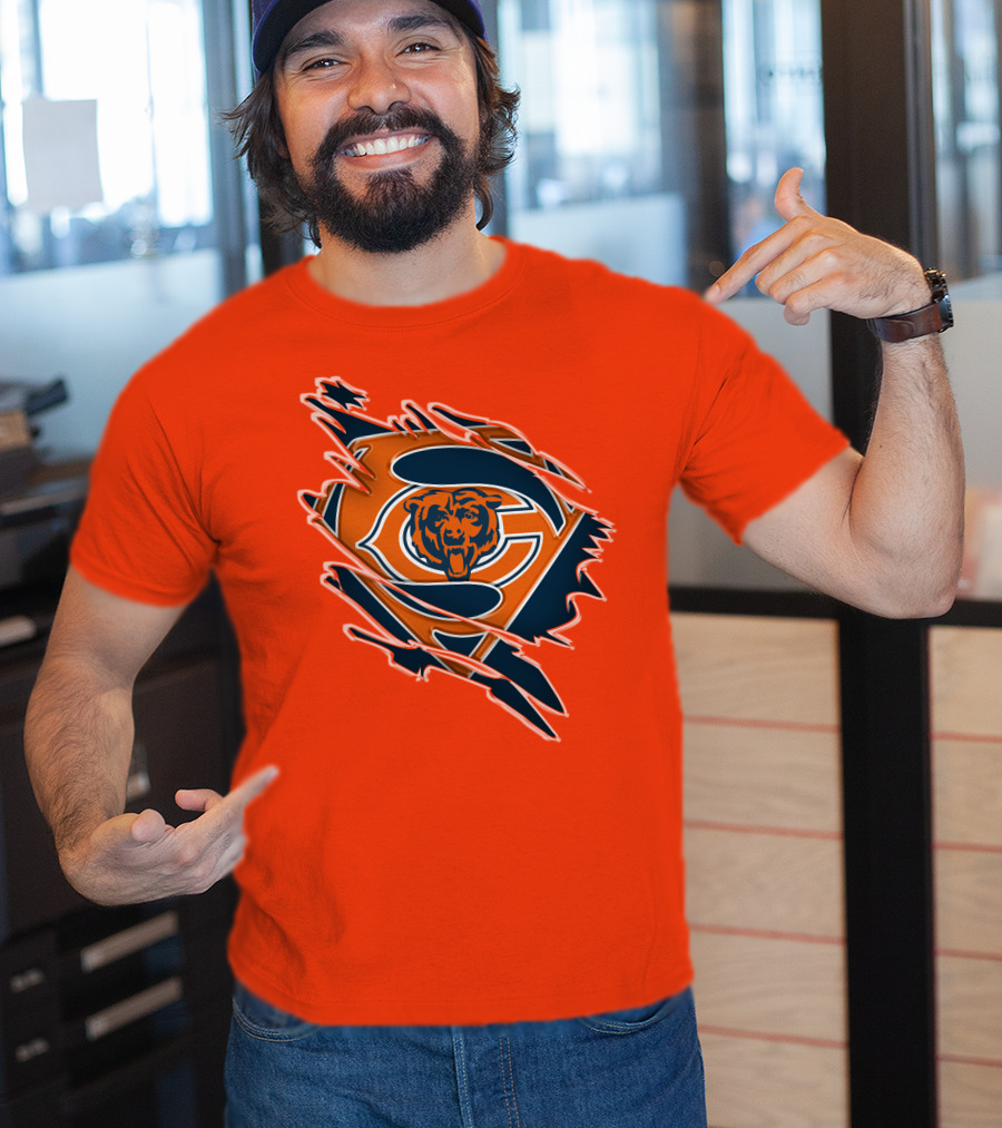 Chicago Bears Superman Logo Fusion T-Shirt