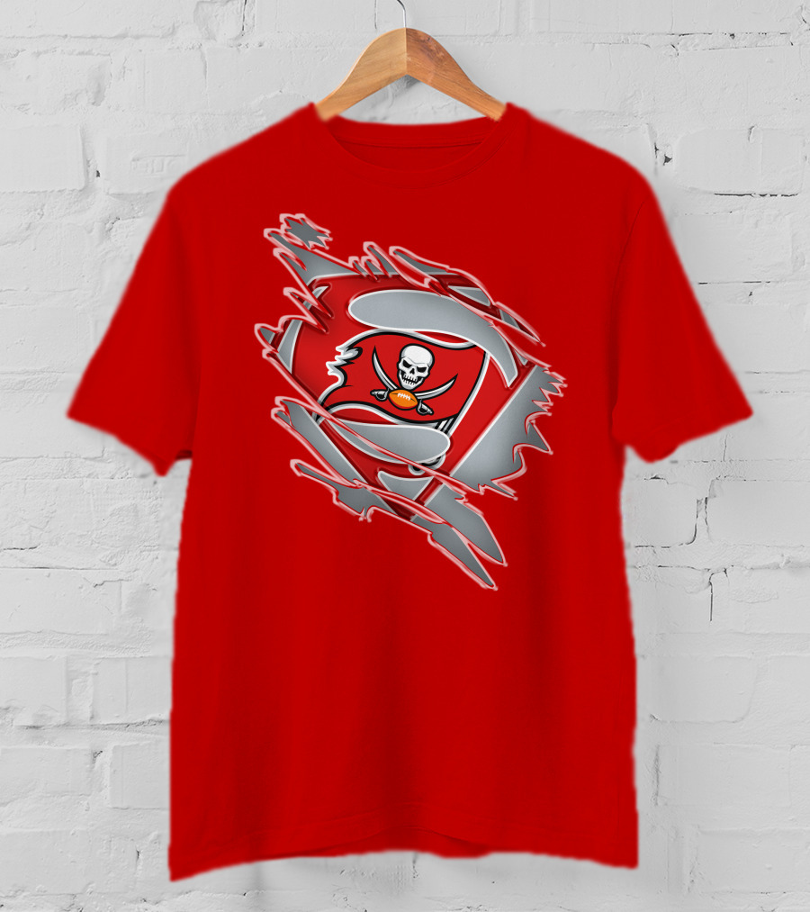 Buccaneers Super Man Nfl Logo Fusion With Superman T-Shirt