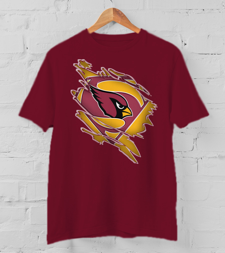 Arizona Cardinals Superman Logo Mashup T-Shirt