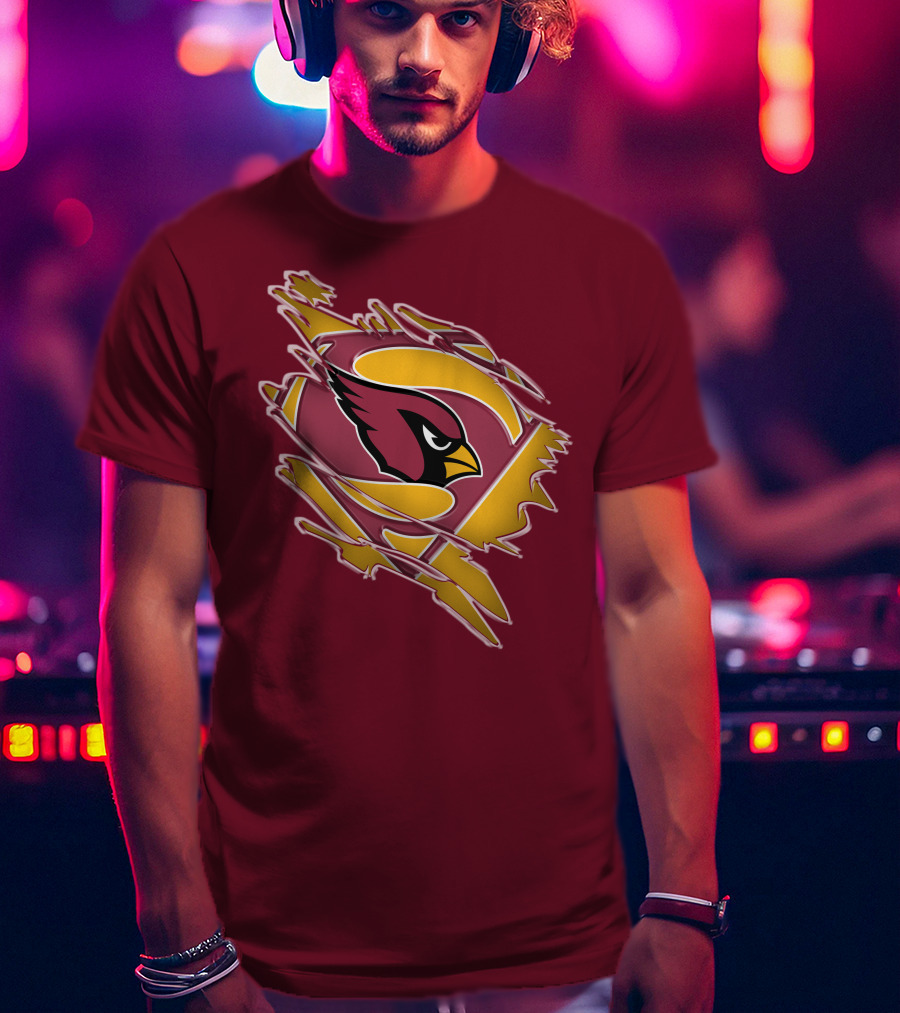 Arizona Cardinals Superman Logo Mashup T-Shirt