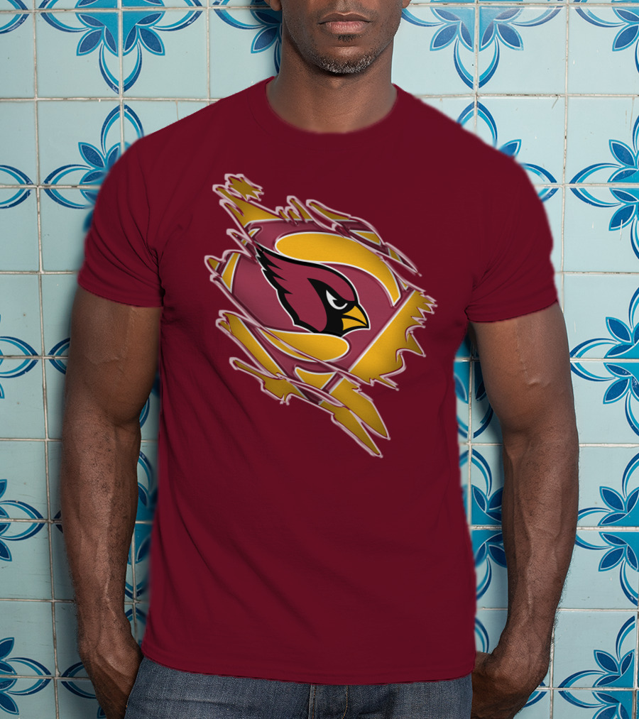Arizona Cardinals Superman Logo Mashup T-Shirt