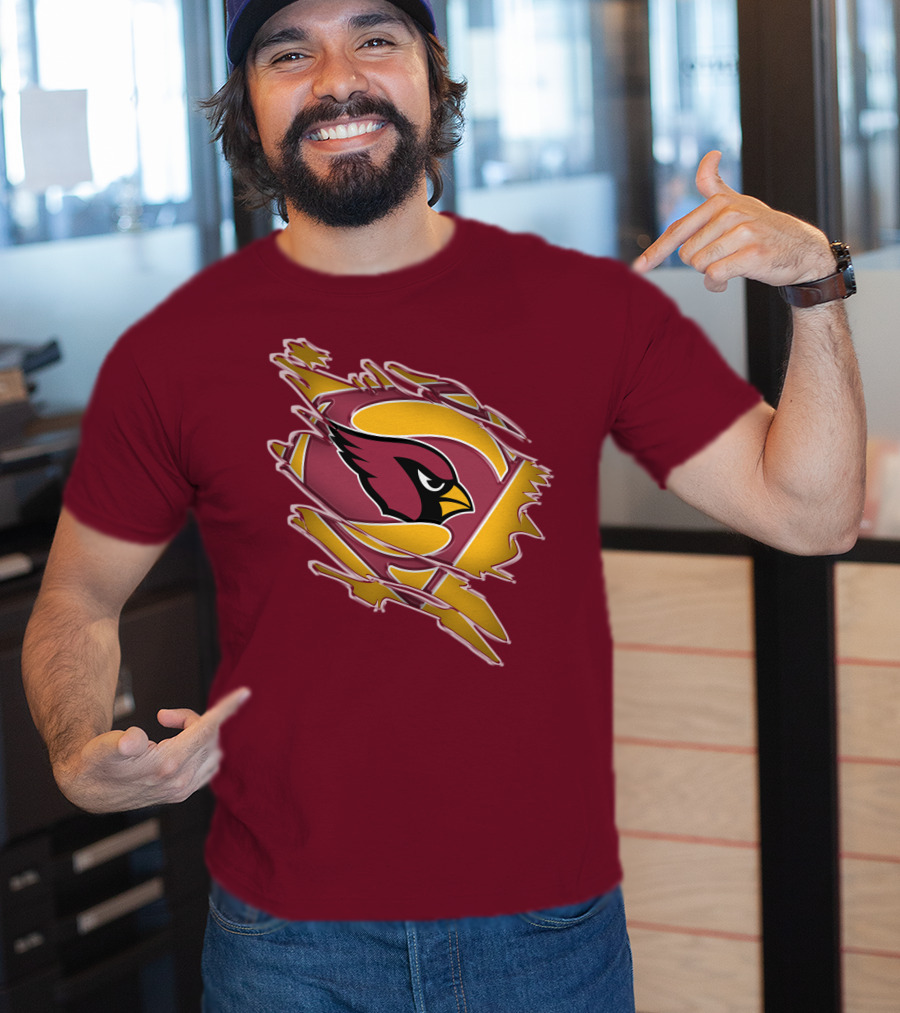 Arizona Cardinals Superman Logo Mashup T-Shirt