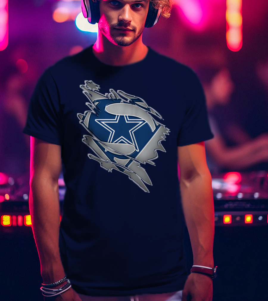 Cowboys Super Man Star T-Shirt