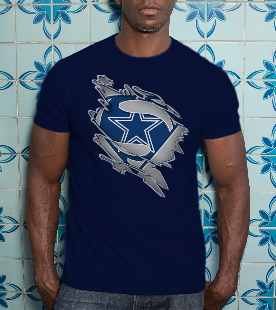 Cowboys Super Man Star T-Shirt