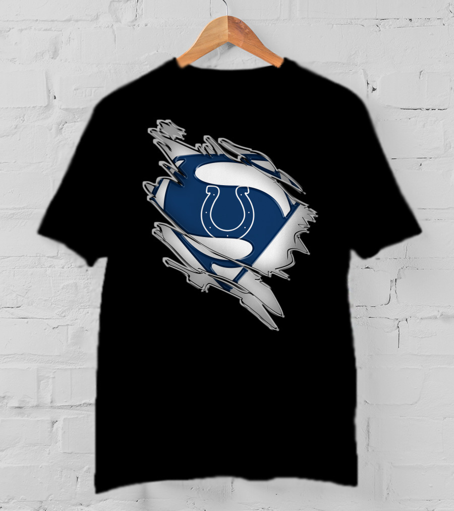 Colts Super Logo Tear Texture T-Shirt