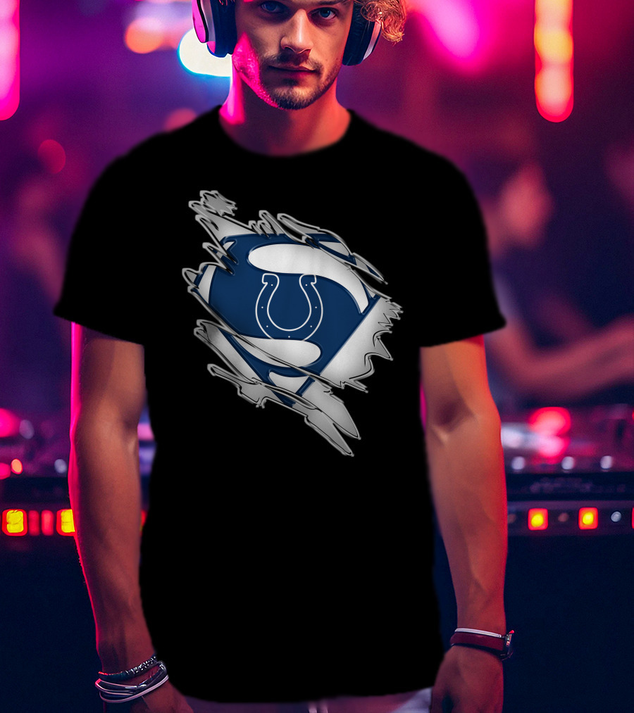 Colts Super Logo Tear Texture T-Shirt