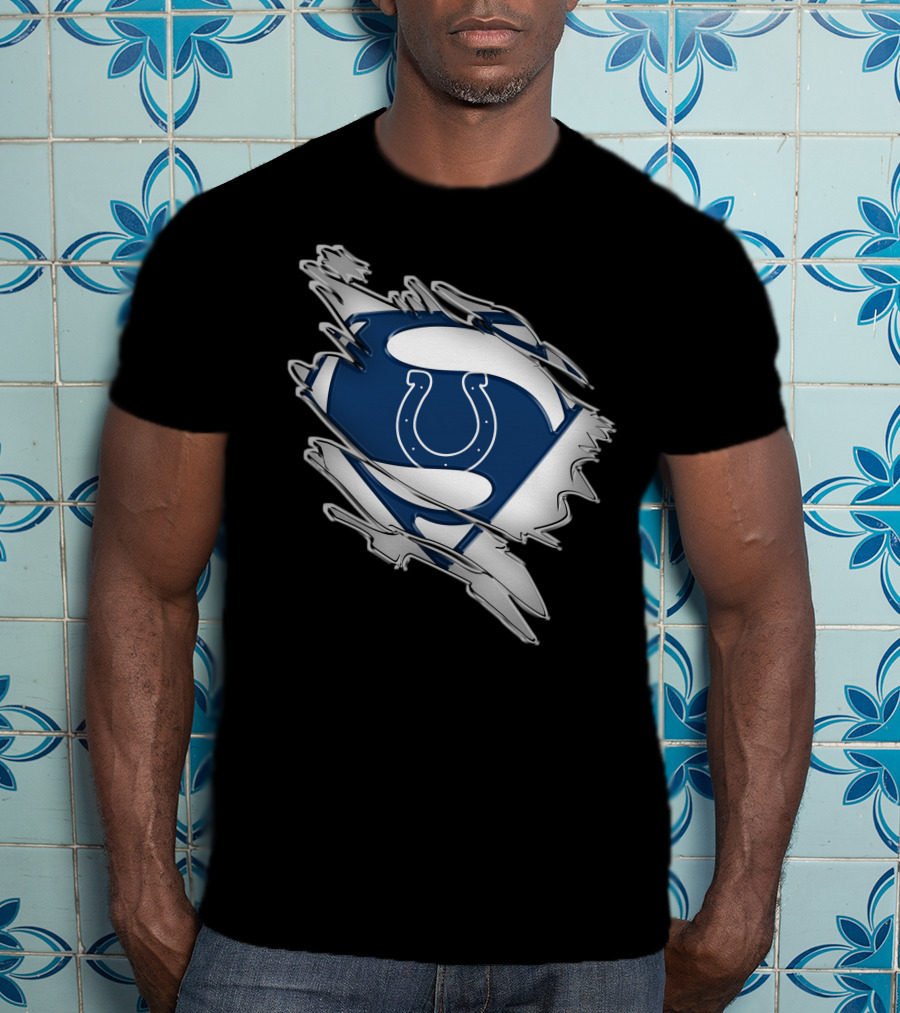 Colts Super Logo Tear Texture T-Shirt