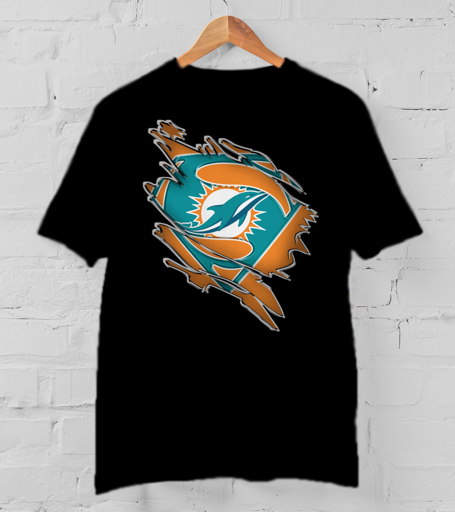 Miami Dolphins Superman Logo Fusion T-Shirt
