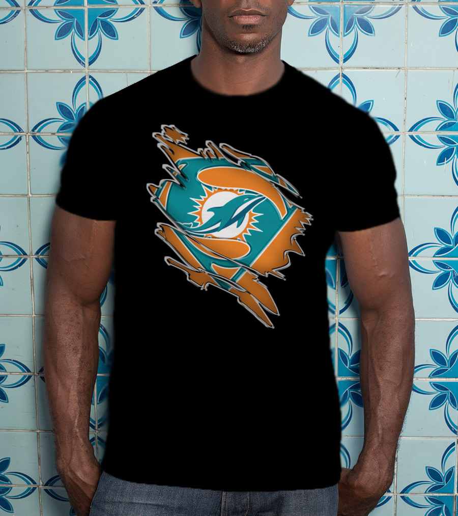 Miami Dolphins Superman Logo Fusion T-Shirt