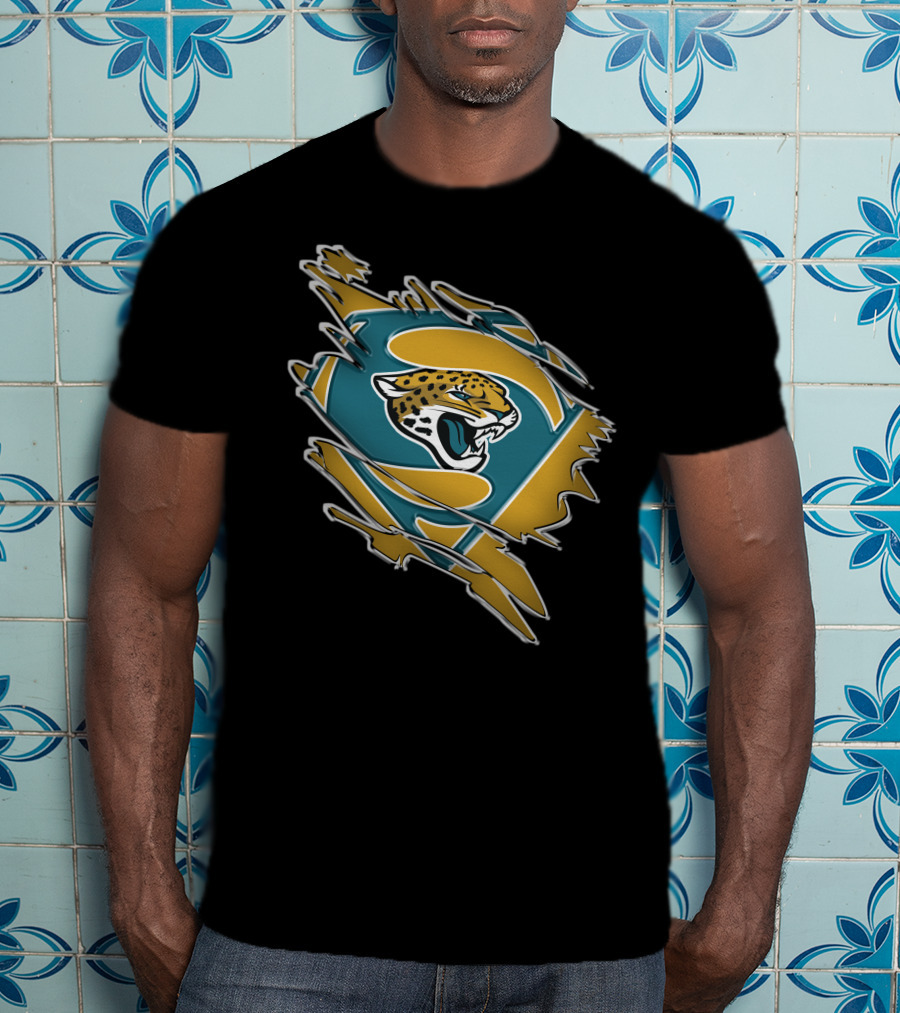 Jaguars Superman Logo Jaguar Emblem Fusion T-Shirt