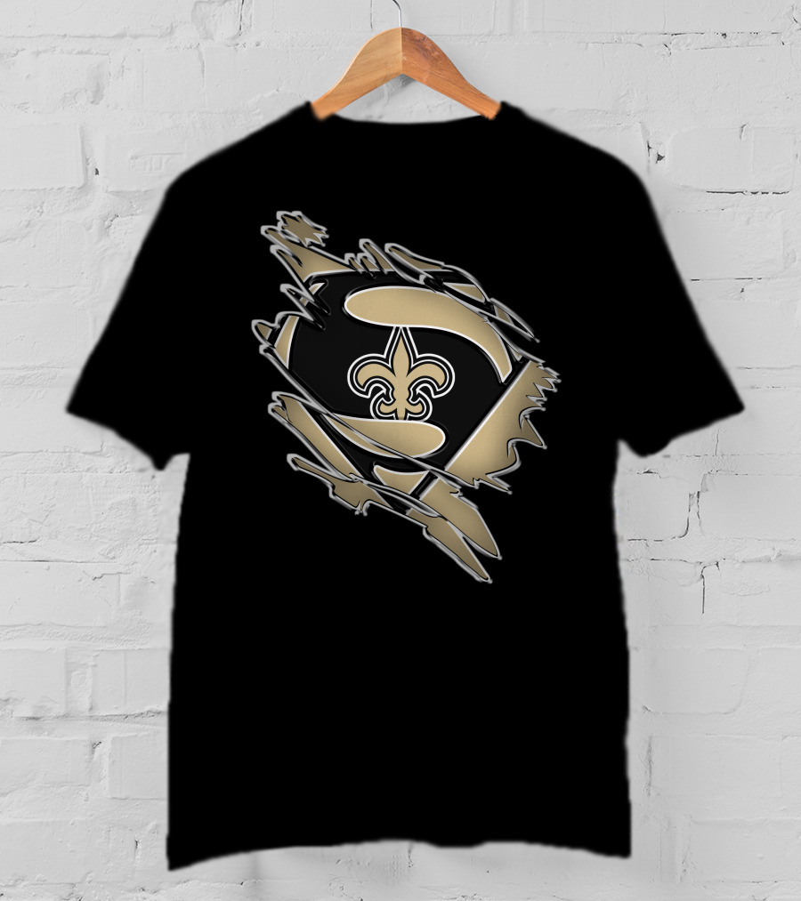 Fleur-de-Lis Superhero Emblem Saints T-Shirt