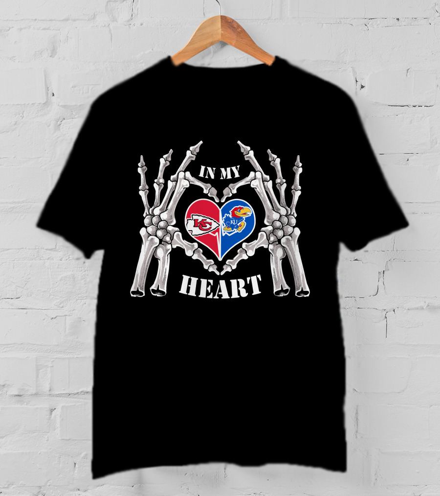 In My Heart Kansas City Chiefs Jayhawks KU T-Shirt