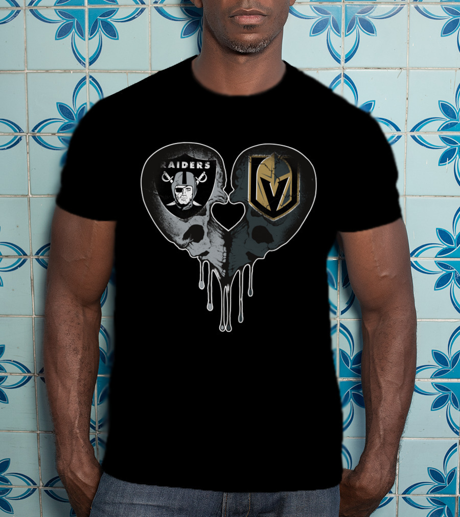 Raiders Knights Heart Skull Melting Love T-Shirt