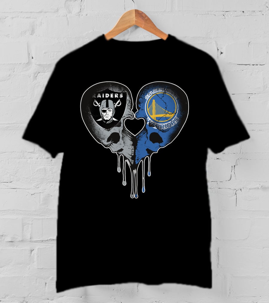 Raiders Warriors Heart Skull Fusion T-Shirt
