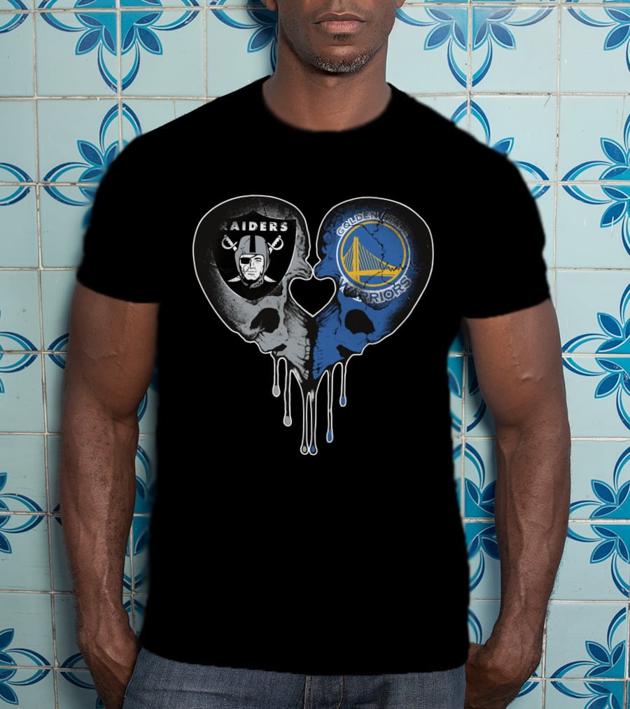 Raiders Warriors Heart Skull Fusion T-Shirt
