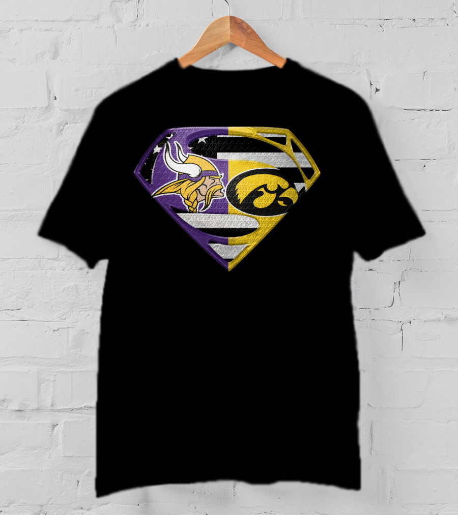 Vikings Hawkeyes Crossover Emblem Spm T-Shirt