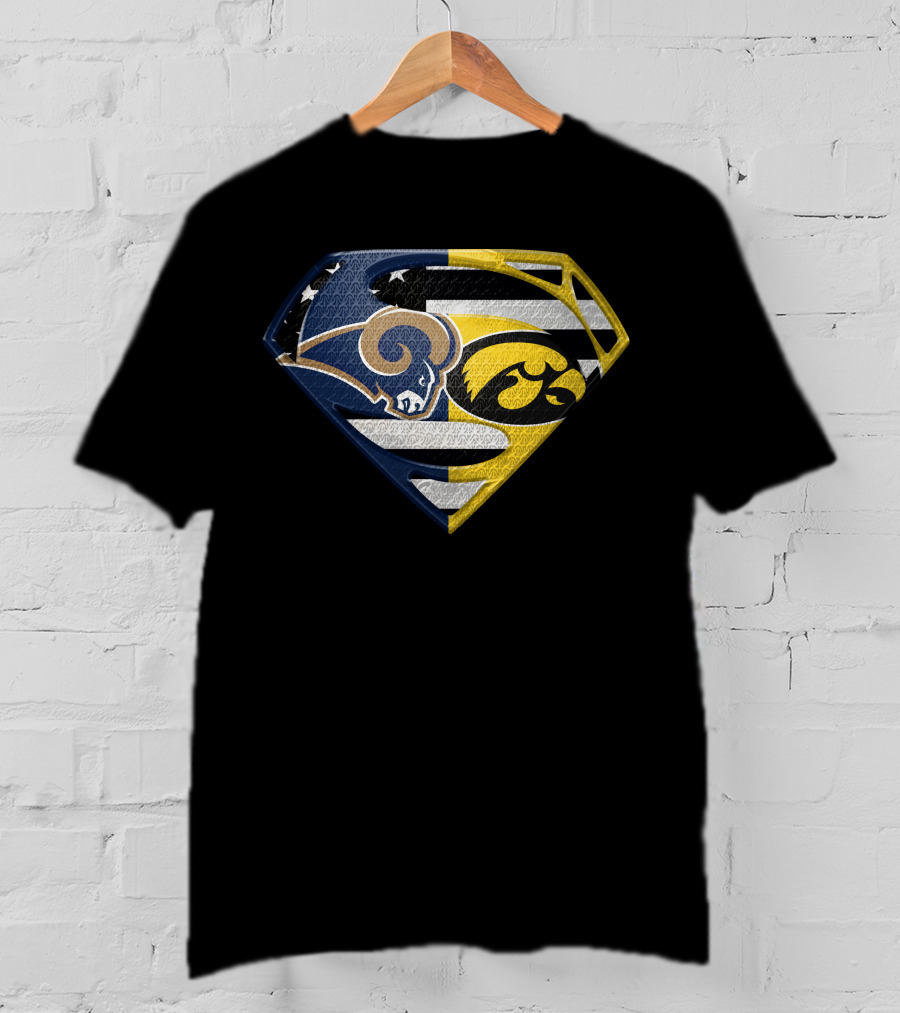 Los Angeles Rams Iowa Hawkeyes Superhero Mashup Spm T-Shirt