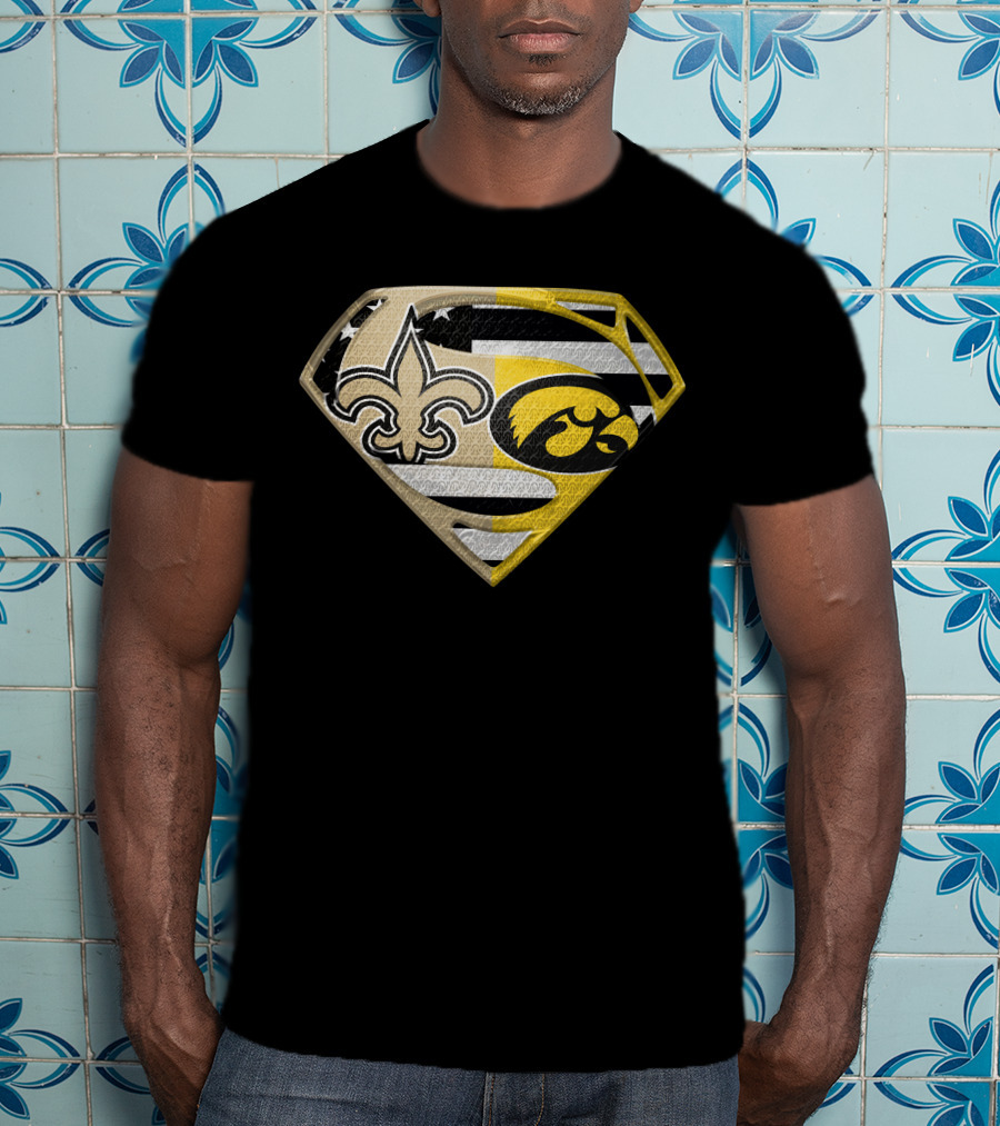 New Orleans Saints Iowa Hawkeyes Super Shield Spm T-Shirt