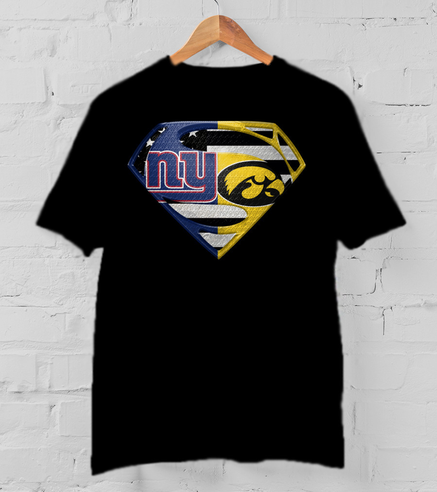 New York Giants Iowa Hawkeyes Superhero T-Shirt