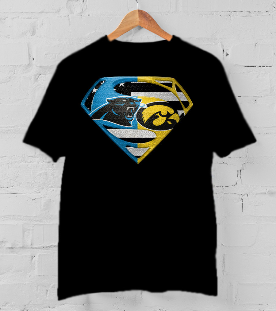 Superman Panthers Hawkeyes Mashup Logo Spm T-Shirt