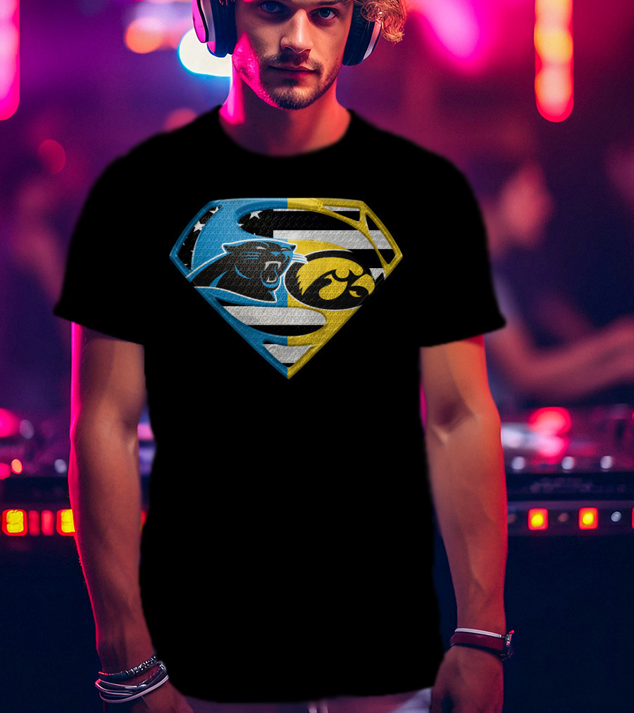 Superman Panthers Hawkeyes Mashup Logo Spm T-Shirt