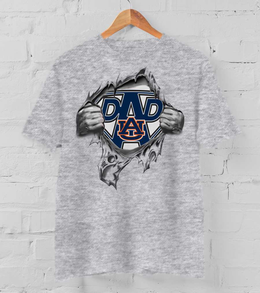 Auburn Tigers Dad Superhero T-Shirt