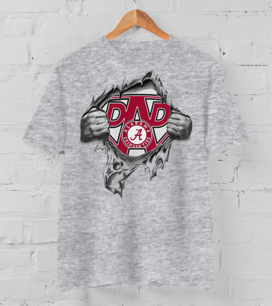 Alabama Crimson Tide Super Dad Hero T-Shirt