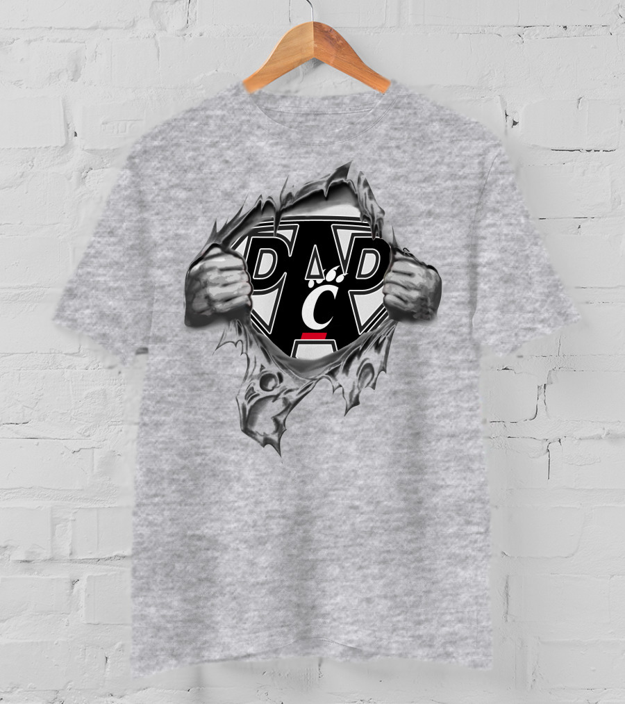 Bearcats Dad Claw Logo Super Hero T-Shirt