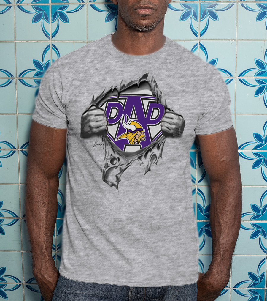 Super Dad Minnesota Vikings Fan Hero Iconic Dad Viking T-Shirt
