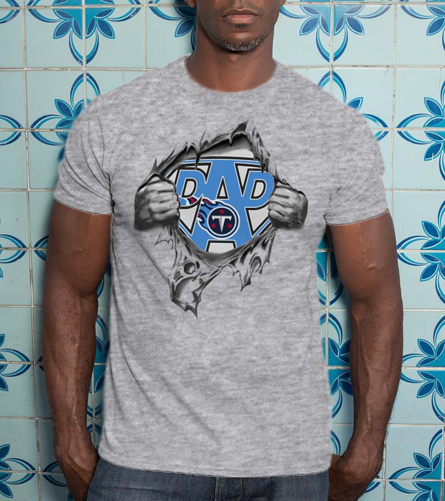 Super Dad Tennessee Titans Fan Pride Superman T-Shirt