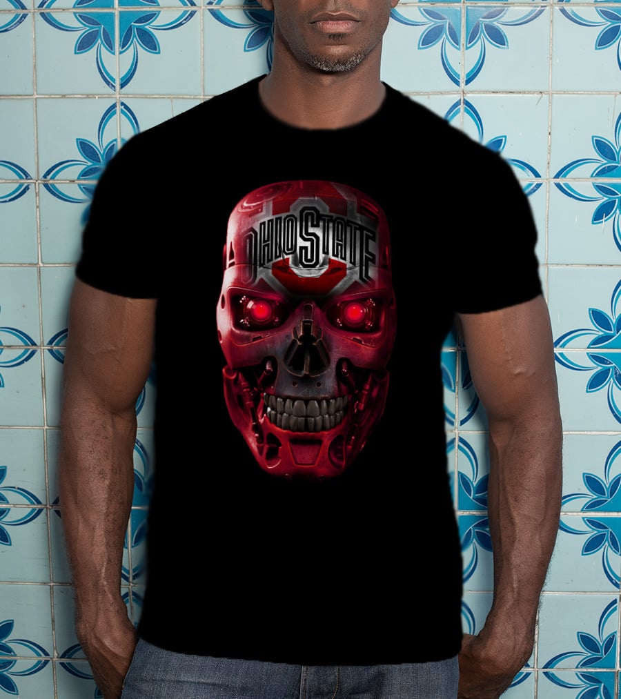 Ohio State Skull Red Eyes T-Shirt