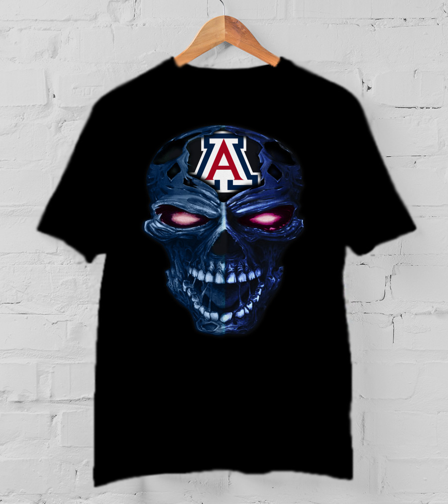 Arizona Wildcats Skull Logo Dark T-Shirt