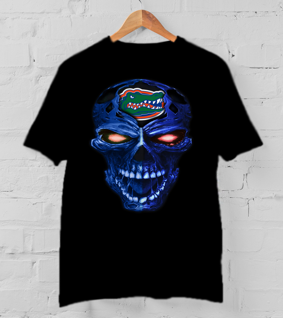Florida Gators Skull Blue And Orange T-Shirt