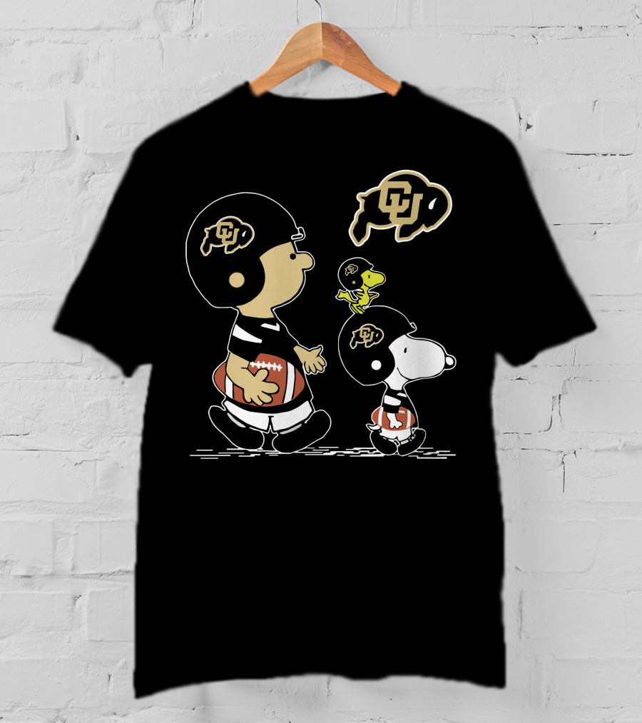 Colorado Buffaloes Snoopy And Woodstock Football Charlie Brown T-Shirt