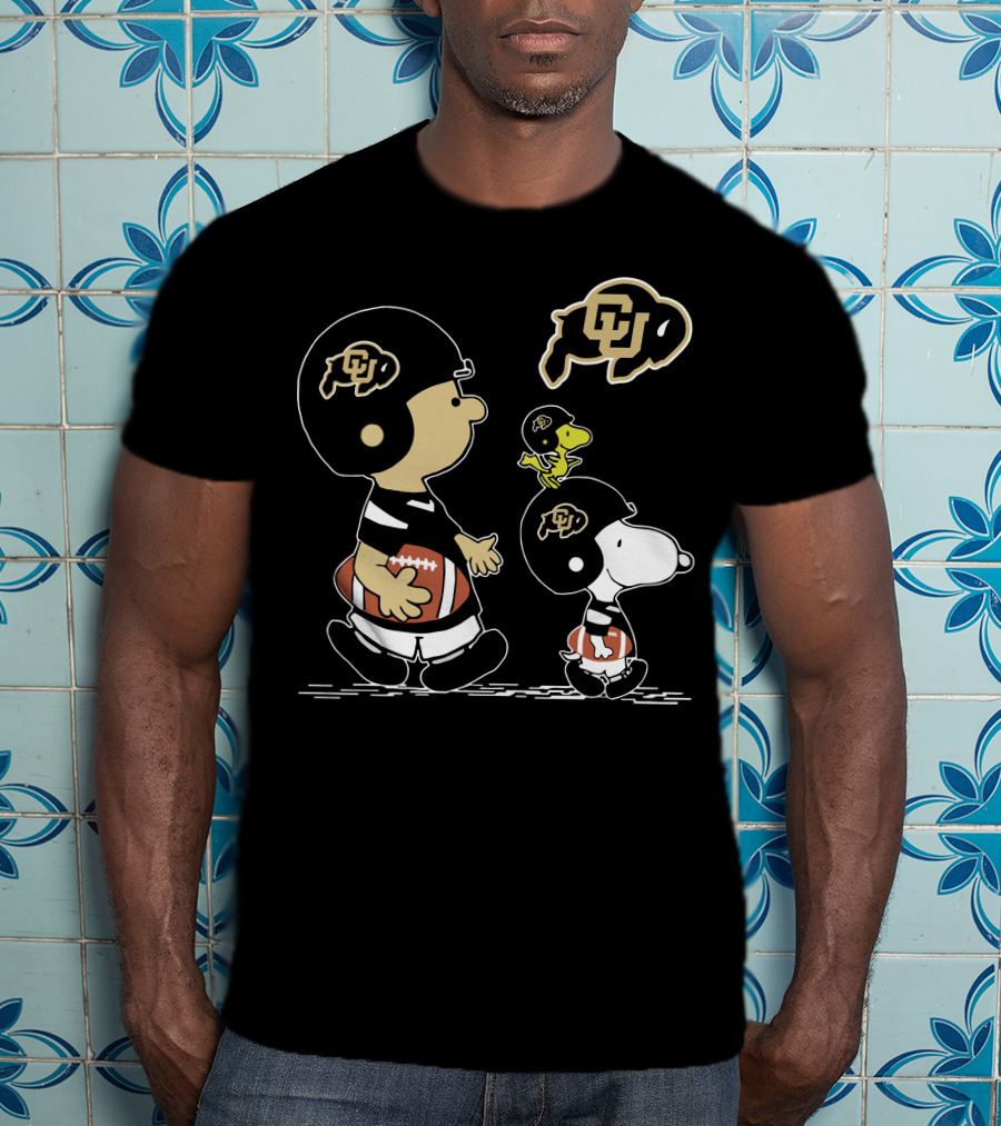 Colorado Buffaloes Snoopy And Woodstock Football Charlie Brown T-Shirt