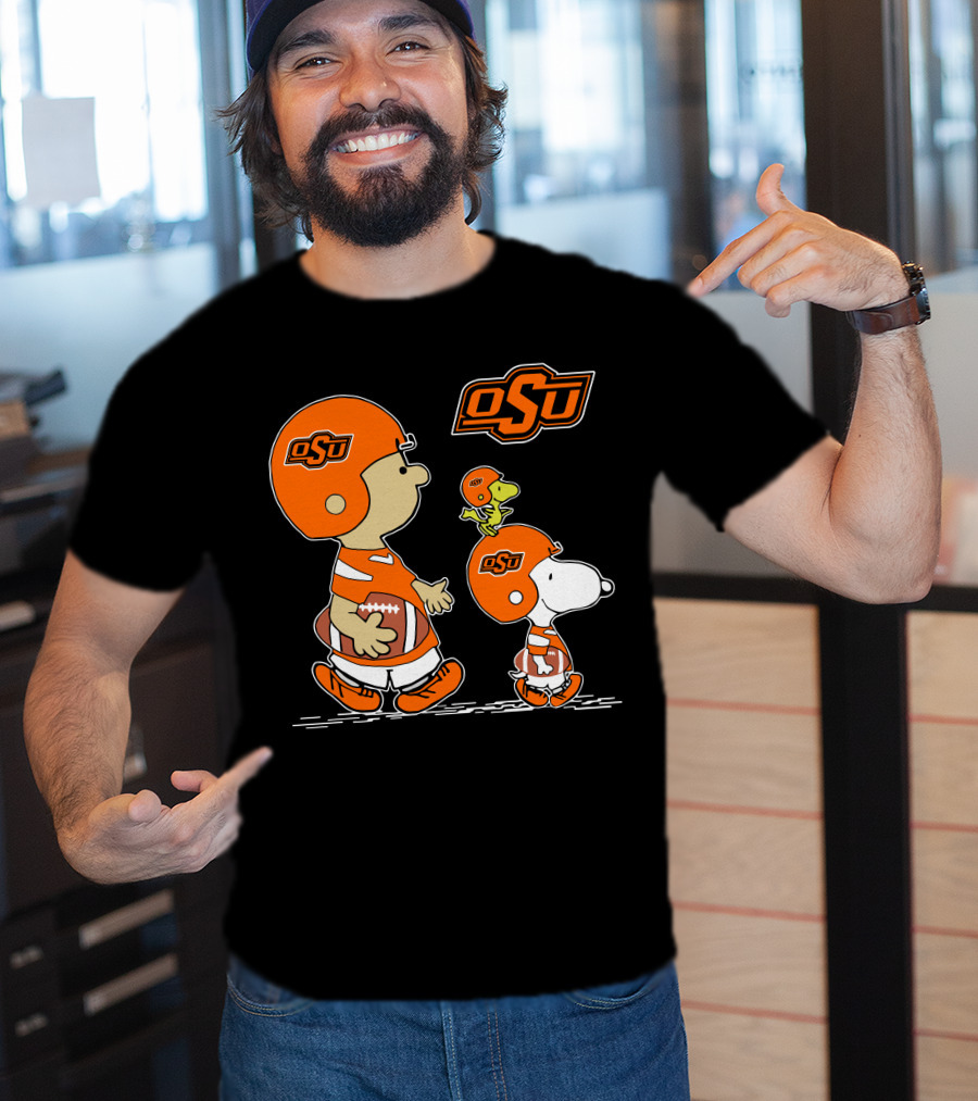 OSU Oklahoma State Cowboys Football Characters T-Shirt