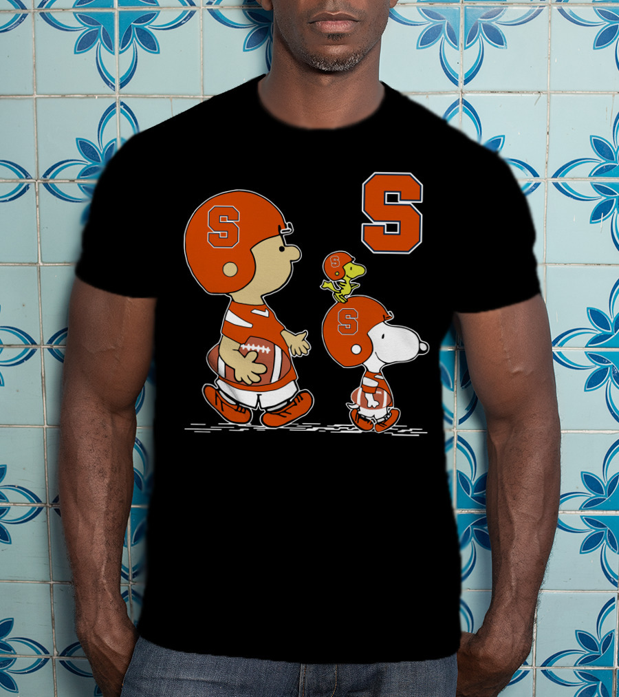 Syracuse Orange Charlie Brown And Snoopy Football T-Shirt
