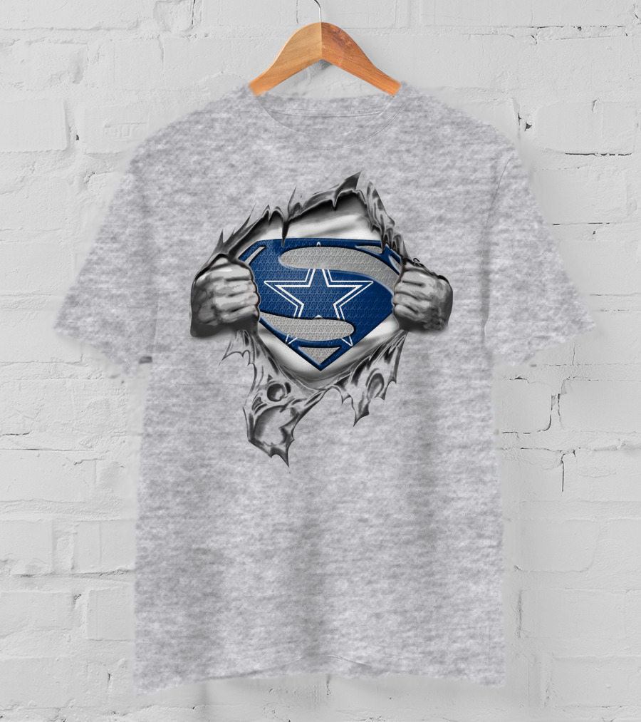 Dallas Cowboys Superman Logo Rip T-Shirt