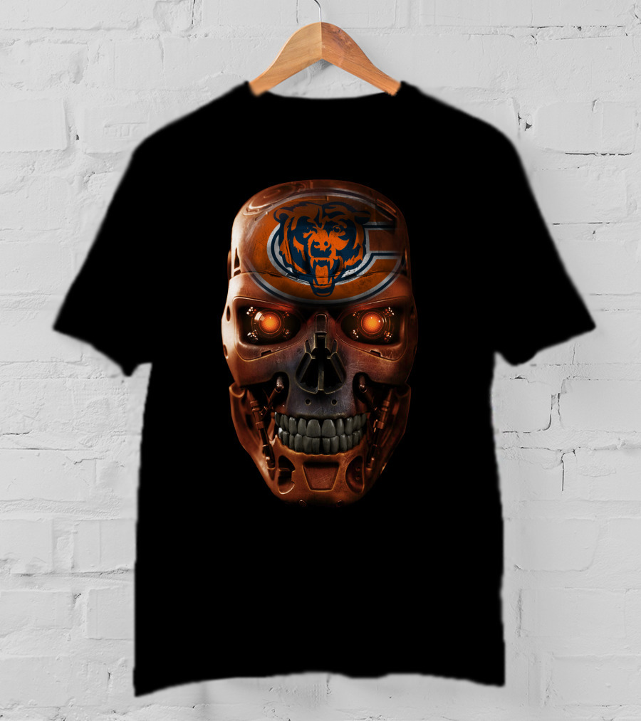 Chicago Bears Skull Terminator T-Shirt