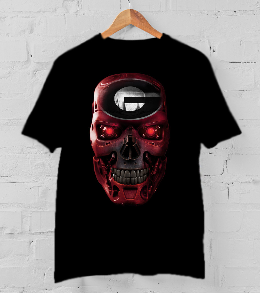 Georgia Bulldogs Skull Terminator T-Shirt